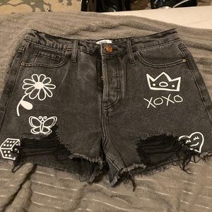 Black shorts, never worn and in good condition